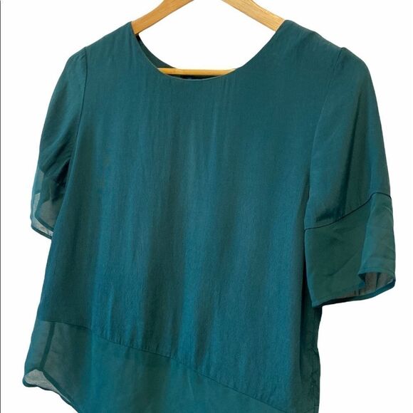REITMANS Teal Light Scoop Neck 3/4 Sleeve Top XS - Picture 2 of 8